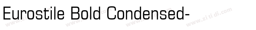 Eurostile Bold Condensed字体转换